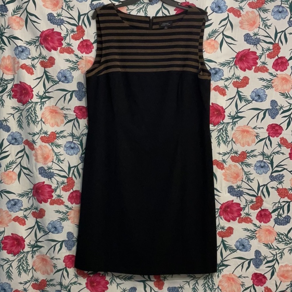 Tahari  Arthur s. Levine Brown and Black Sheath Mini Dress